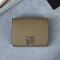 Loewe Anagram Small Vertical Wallet In Pebble Grain Calfskin Khaki