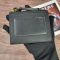 Large Square Coin Cardholder In Soft Grained Calfskin Black