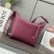 Loewe Small Cubi Crossbody Bag with Jacquard Strap In Supple Smooth Calfskin Crimson