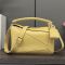 Loewe Small Featherlight Puzzle Bag In Nappa Lambskin Dark Butter