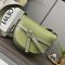 Loewe Small Gate Dual Bag with Jacquard Strap In Soft Calfskin Green/Eucalyptus Green