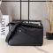 Loewe Small Panta Puzzle Bag In Shinny Calfskin Black
