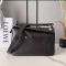 Loewe Small Panta Puzzle Bag In Shinny Calfskin Vintage Brown