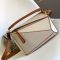 Loewe Small Puzzle Bag In Multicolor Calfskin Apricot/Grey/White
