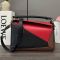 Loewe Small Puzzle Bag In Nappa Calfskin Black/Red
