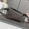 Loewe Small Puzzle Edge Bumbag In Grained Calfskin Dark Cigar