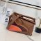 Loewe Small Puzzle Edge Landscape Bag In Nappa Calfskin Pecan/Parrot Pink