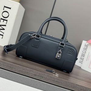 Loewe Amazona 23 Cropped Bag In Nappa Calfskin Deep Navy