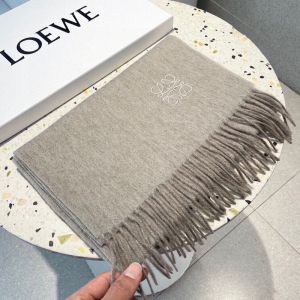 Loewe Anagram Scarf In Cashmere Grey