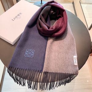 Loewe Degrade Scarf In Cashmere Navy Blue/Grey