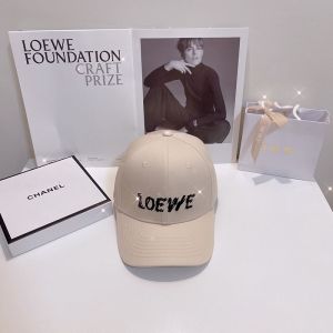 Loewe Embroidery Logo Baseball Cap In Cotton Apricot