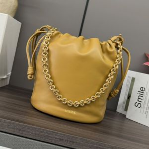 Loewe Flamenco Purse Bucket Bag In Mellow Nappa Lambskin Desert Yellow