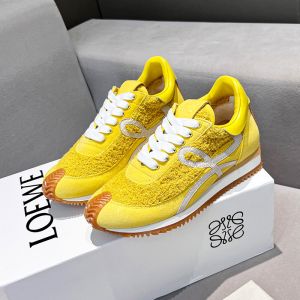 Loewe Flow Runner Sneakers Unisex Suede Yellow