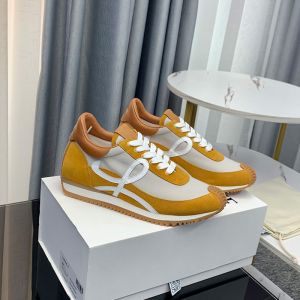 Loewe Flow Runner Sneakers Unisex Nylon and Suede Brown/Grey