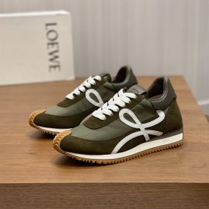 Loewe Flow Runner Sneakers Unisex Nylon and Suede Coffee