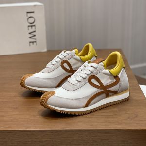 Loewe Flow Runner Sneakers Unisex Nylon and Suede Grey/Brown