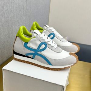 Loewe Flow Runner Sneakers Unisex Nylon and Suede Grey/Sky Blue