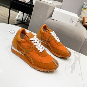 Loewe Flow Runner Sneakers Unisex Nylon and Suede Orange