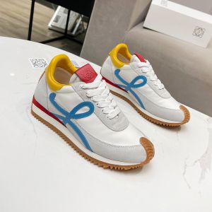 Loewe Flow Runner Sneakers Unisex Nylon and Suede Sky Blue/Grey