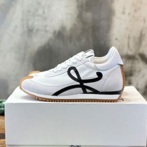 Loewe Flow Runner Sneakers Unisex Nylon and Suede White/Black