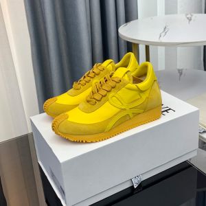 Loewe Flow Runner Sneakers Unisex Nylon and Suede Yellow