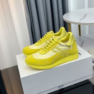 Loewe Flow Runner Sneakers Unisex Nylon and Suede Yellow/Beige