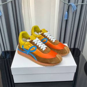 Loewe Flow Runner Sneakers Unisex Nylon and Suede Yellow/Orange
