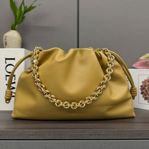 Loewe Large Flamenco Purse In Mellow Nappa Lambskin Desert Yellow