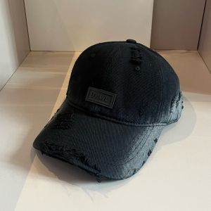 Loewe Logo Baseball Cap In Denim Black
