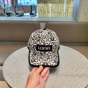 Loewe Logo Anagram Embroidery Baseball Cap In Cotton Black