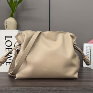 Loewe Medium Flamenco Clutch In Nappa Calfskin Sand