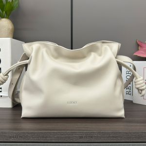Loewe Medium Flamenco Clutch In Nappa Calfskin Sea Salt