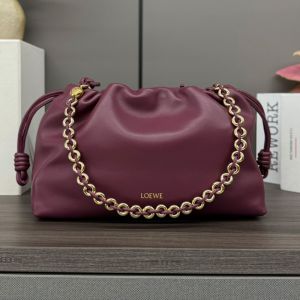 Loewe Medium Flamenco Purse In Mellow Nappa Lambskin Crimson