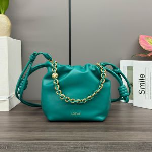 Loewe Mini Flamenco Purse In Mellow Nappa Lambskin Emerald Green