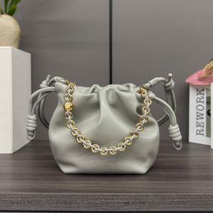 Loewe Mini Flamenco Purse In Mellow Nappa Lambskin Grey