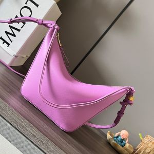 Loewe Mini Hammock Hobo In Classic Calfskin Rose Pink