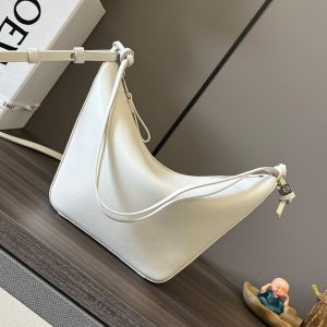 Loewe Mini Hammock Hobo In Classic Calfskin Soft White