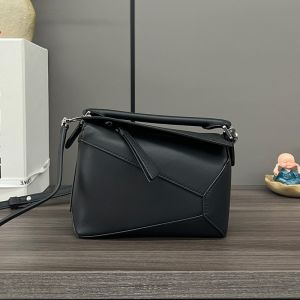 Loewe Mini Puzzle Edge Bag In Classic Calfskin Black