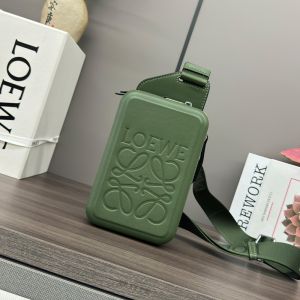 Loewe Molded Sling In Smooth Calfskin Green