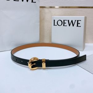 Loewe Pebble Pin Buckle Belt 2.0 In Smooth Calfskin Black/Gold