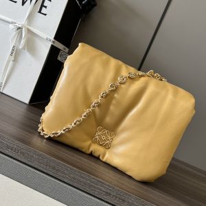Loewe Puffer Goya In Shiny Nappa Lambskin Camel