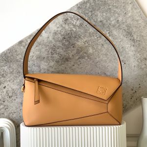 Loewe Puzzle Hobo In Nappa Calfskin Brown