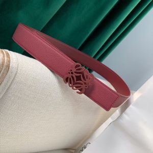 Loewe Reversible Anagram Belt In Epsom Calfskin Burgundy