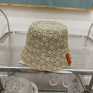 Loewe Reversible Anagram Bucket Hat In Jacquard and Nylon Green/Beige