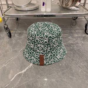 Loewe Reversible Anagram Bucket Hat In Jacquard and Nylon Green/White
