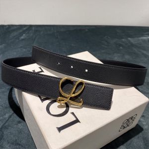 Loewe Reversible Belt In Epsom Calfskin Black