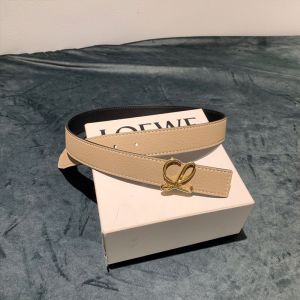 Loewe Reversible Belt In Togo Calfskin Apricot