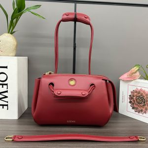 Loewe Small Madrid Bag In Supple Calfskin Burnt Red