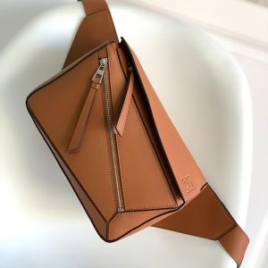 Loewe Small Puzzle Bumbag In Classic Calfskin Brown
