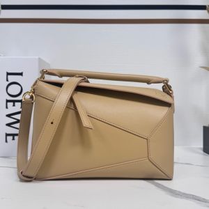 Loewe Small Puzzle Edge Bag In Classic Calfskin Butter